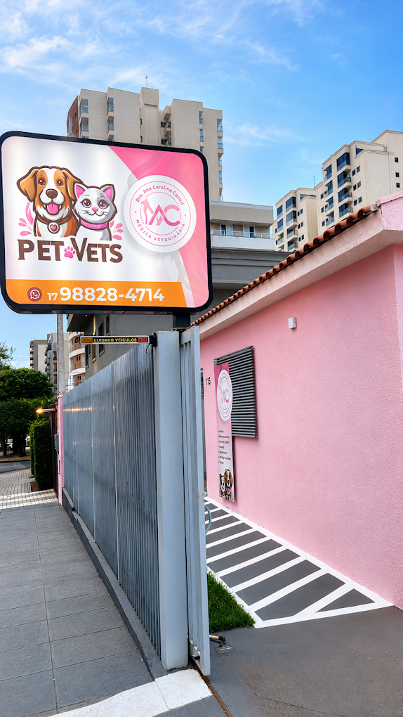 Fachada da PetVets Saúde Animal em São José do Rio Preto